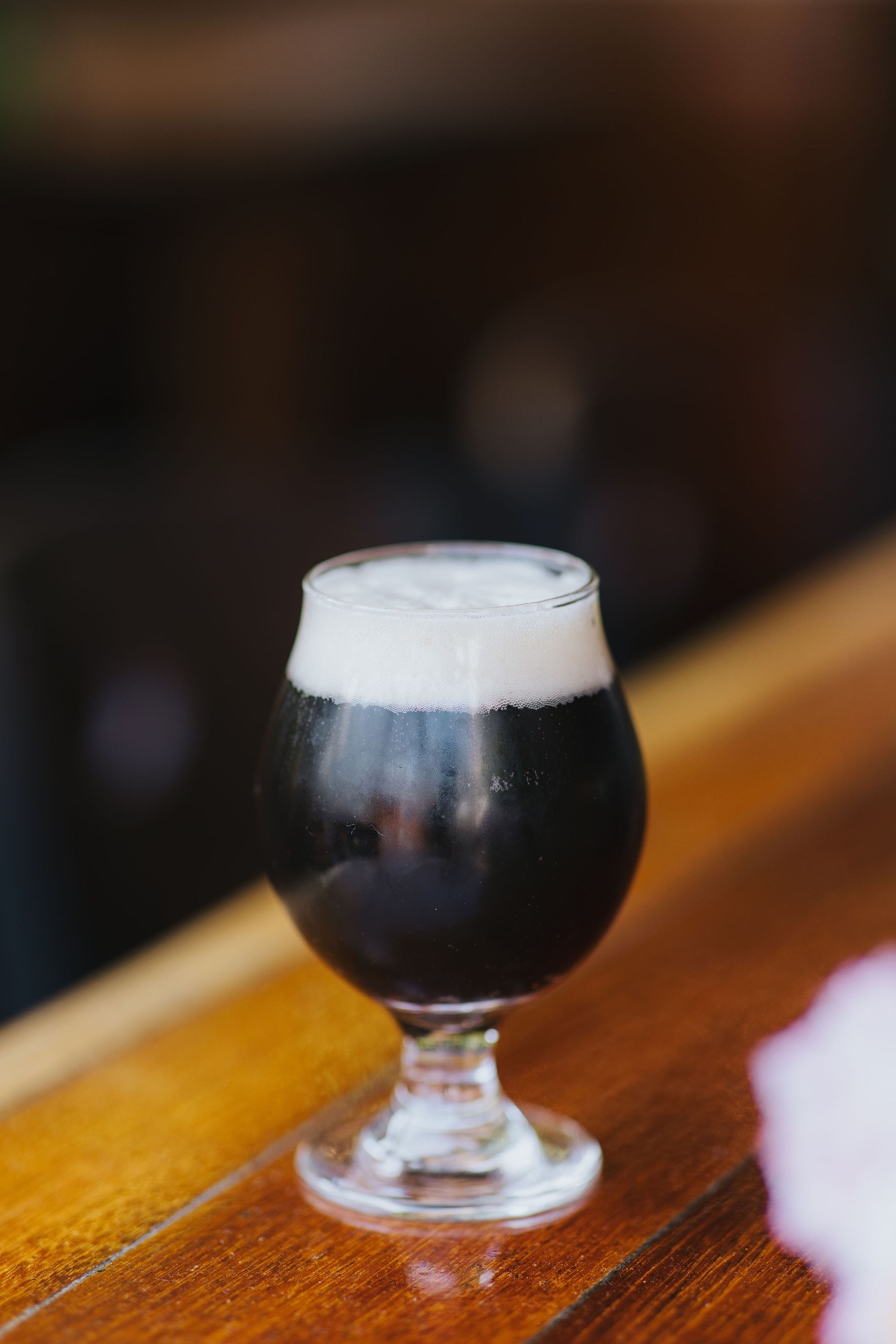 Pint of craft stout on the Nor'East bar